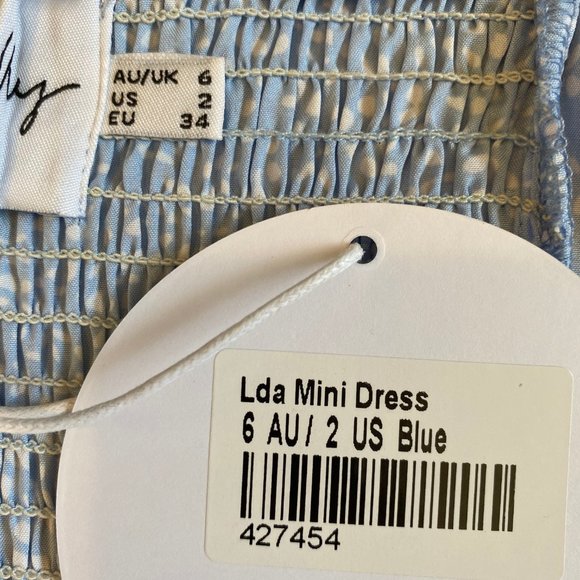 princess polly light blue mini dress - Picture 4 of 4